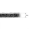 2 Carat Black Diamond Tennis Bracelet I, 7 Inches. Fiery Amazing Diamonds In A Fabulous Solid Silver Bracelet! Image-5