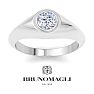 Bruno Magli Mens 1 Carat Round Shape Lab Grown Diamond Solitaire Ring In Sterling Silver Image-1