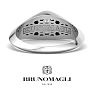 Bruno Magli Mens 1 Carat Round Shape Lab Grown Diamond Solitaire Ring In Sterling Silver Image-7