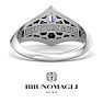 Bruno Magli Mens 1 Carat Princess Cut Lab Grown Diamond Solitaire Ring In Sterling Silver Image-7