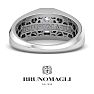 Bruno Magli Mens 1 Carat Emerald Cut Lab Grown Diamond Solitaire Ring In Sterling Silver Image-7