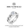 Bruno Magli Mens 1 Carat Round Shape Lab Grown Diamond Bezel Set Solitaire Ring In Sterling Silver Image-3