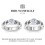 Bruno Magli Mens 1 1/2 Carat Round Shape Lab Grown Diamond Bezel Set Solitaire Ring In Sterling Silver Image-2
