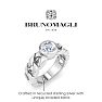 Bruno Magli Mens 1 1/2 Carat Round Shape Lab Grown Diamond Bezel Set Solitaire Ring In Sterling Silver Image-3