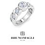 Bruno Magli Mens 2 Carat Round Shape Lab Grown Diamond Bezel Set Solitaire Ring In Sterling Silver Image-5
