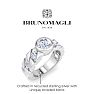 Bruno Magli Mens 3 Carat Round Shape Lab Grown Diamond Bezel Set Solitaire Ring In Sterling Silver Image-3