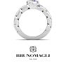 Bruno Magli Mens 3 Carat Round Shape Lab Grown Diamond Bezel Set Solitaire Ring In Sterling Silver Image-6