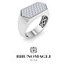 Bruno Magli Mens 1 Carat Lab Grown Diamond Cluster Ring In Sterling Silver Image-5