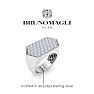 Bruno Magli Mens 2 Carat Lab Grown Diamond Cluster Ring In Sterling Silver Image-3
