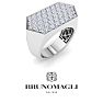 Bruno Magli Mens 2 Carat Lab Grown Diamond Cluster Ring In Sterling Silver Image-5