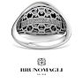Bruno Magli Mens 1 Carat Round Lab Grown Diamond Cluster Ring In Sterling Silver Image-7