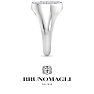 Bruno Magli Mens 1 Carat Round Lab Grown Diamond Cluster Ring In Sterling Silver Image-8
