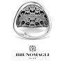 Bruno Magli Mens 2 Carat Round Lab Grown Diamond Cluster Ring In Sterling Silver Image-7