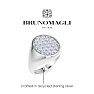 Bruno Magli Mens 1 Carat Oval Lab Grown Diamond Cluster Ring In Sterling Silver Image-3