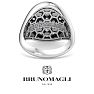 Bruno Magli Mens 2 Carat Oval Lab Grown Diamond Cluster Ring In Sterling Silver Image-7