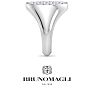 Bruno Magli Mens 2 Carat Oval Lab Grown Diamond Cluster Ring In Sterling Silver Image-8
