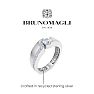 Bruno Magli Mens 1 Carat Round Shape Lab Grown Diamond Floating Ring In Sterling Silver Image-3