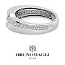 Bruno Magli Mens 1 Carat Emerald Cut Lab Grown Diamond Floating Ring In Sterling Silver Image-7