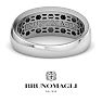 Bruno Magli Mens 1 Carat Classic Lab Grown Diamond Ring In Sterling Silver Image-7