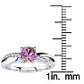 3/4 Carat Cushion Shape Mystic Topaz Ring With Diamonds In 10 Karat White Gold Image-4