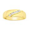 Previously Owned 1/4 Carat Five Diamond 14 Karat Yellow Gold Gents Wedding Ring, Size 10 Image-1