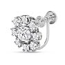 Previously Owned 2 Carat Diamond Cluster Earrings In 14 Karat White Gold With Non-Pierced French Screw Backs Image-3