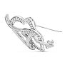 Previously Owned 2 Carat Diamond Brooch In 14 Karat White Gold Image-2