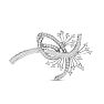Previously Owned 2-1/2 Carat Diamond Brooch In 14 Karat White Gold Image-1