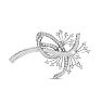 Previously Owned 2-1/2 Carat Diamond Brooch In 14 Karat White Gold Image-3