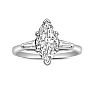 Previously Owned 1.5 Carat Marquise and Baguette Diamond Engagement Ring In Platinum, Size 7.25 Image-1