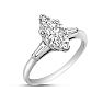Previously Owned 1.5 Carat Marquise and Baguette Diamond Engagement Ring In Platinum, Size 7.25 Image-2