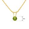 1/8 Carat Peridot Solitaire Necklace In Yellow Gold With Free Chain Image-2