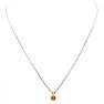 1/4 Carat Citrine Solitaire Necklace In White Gold With Free Chain Image-4