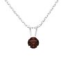1/4 Carat Garnet Solitaire Necklace In White Gold With Free Chain Image-1