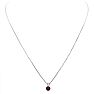 1/4 Carat Garnet Solitaire Necklace In White Gold With Free Chain Image-4