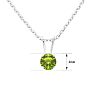 1/4 Carat Peridot Solitaire Necklace In White Gold With Free Chain Image-2