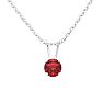 1/4 Carat Ruby Solitaire Necklace In White Gold With Free Chain Image-1