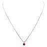 1/4 Carat Ruby Solitaire Necklace In White Gold With Free Chain Image-4