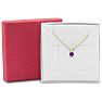 1/4 Carat Amethyst Solitaire Necklace In Yellow Gold With Free Chain Image-6