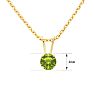 1/4 Carat Peridot Solitaire Necklace In Yellow Gold With Free Chain Image-2