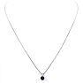 1/2 Carat Sapphire Solitaire Necklace In White Gold With Free Chain Image-4