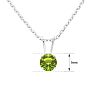 1/2 Carat Peridot Solitaire Necklace In White Gold With Free Chain Image-2