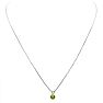 1/2 Carat Peridot Solitaire Necklace In White Gold With Free Chain Image-4