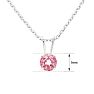 1/2 Carat Pink Topaz Solitaire Necklace In White Gold With Free Chain Image-2