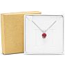 1/2 Carat Ruby Solitaire Necklace In White Gold With Free Chain Image-6