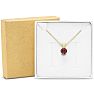 1/2 Carat Garnet Solitaire Necklace In Yellow Gold With Free Chain Image-6