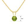 1/2 Carat Peridot Solitaire Necklace In Yellow Gold With Free Chain Image-2