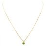 1/2 Carat Peridot Solitaire Necklace In Yellow Gold With Free Chain Image-4