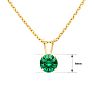 3/4 Carat Emerald Solitaire Necklace In Yellow Gold With Free Chain Image-2