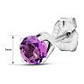 1/4 Carat Amethyst Stud Earrings In White Gold Image-5